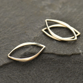 Sterling Silver Marquis Link 7x15mm