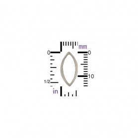 Sterling Silver Marquis Link 7x15mm