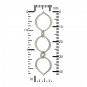 Sterling Silver Three Arabesque Link 12x43mm