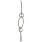 Sterling Silver Three Arabesque Link 12x43mm