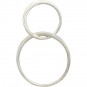 Sterling Silver Two Circles of Life Charm Link 17x27mm