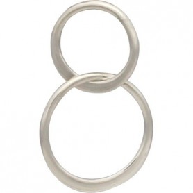 Sterling Silver Two Circles of Life Link 19x12mm