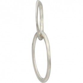 Sterling Silver Two Circles of Life Link 19x12mm