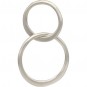 Sterling Silver Two Circles of Life Link 19x12mm