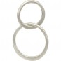 Sterling Silver Two Circles of Life Link 19x12mm