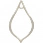 Sterling Silver Pointed Teardrop Link with Loop 20x12mm