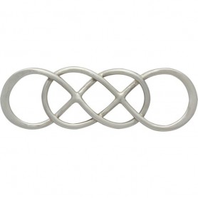 Sterling Silver Intertwined Infinity Link 8x26mm