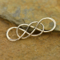 Sterling Silver Intertwined Infinity Link 8x26mm