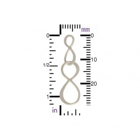 Silver Big and Little Infinity Pendant Festoon 8x30mm