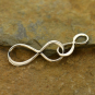 Silver Big and Little Infinity Pendant Festoon 8x30mm