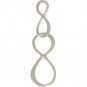 Silver Big and Little Infinity Pendant Festoon 8x30mm