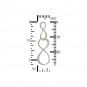 Silver Big and Little Infinity Pendant Festoon 8x30mm