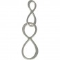 Silver Big and Little Infinity Pendant Festoon 8x30mm