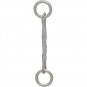 Small Hammered Bar Silver Links 24x1mm side