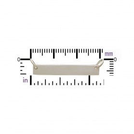 Jewelry Supplies - Stamping Blank Bar Silver Pendant 7x30mm
