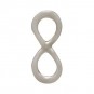 Sterling Silver Infinity Charm Link 10x4mm
