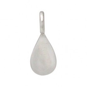 Sterling Silver Tiny Teardrop Dangle Charm 9x4mm