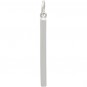 Sterling Silver Medium Rectangular Bar Pendant 29x2mm