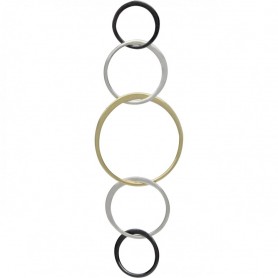 Mixed Metal Five Circles of Life Link 57x19mm