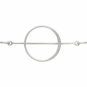 Sterling Silver Circle with Bar Link 42x18mm