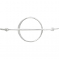 Sterling Silver Circle with Bar Link 42x18mm