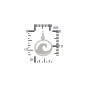 Sterling Silver Flat Plate Wave Charm 18x12mm