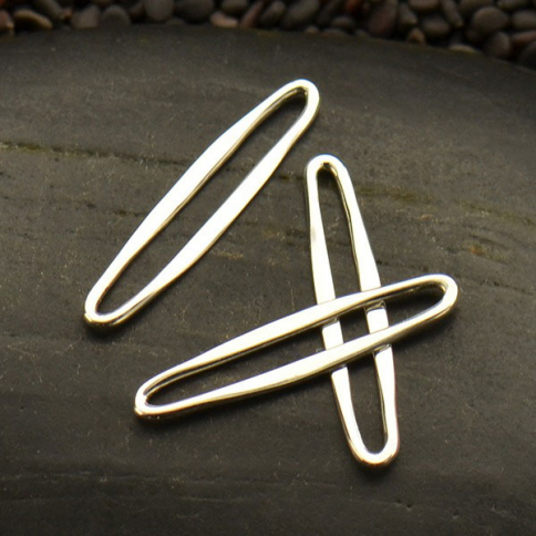 Sterling Silver Small Skinny Oval Link 20x4mm