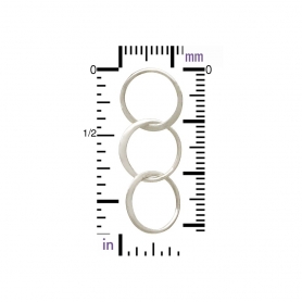 Sterling Silver Circle Link Chain Segment 33x12mm