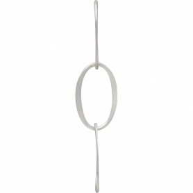 Sterling Silver Oval Link Chain Segment 47x10mm