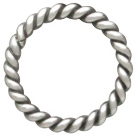 Small Sterling Silver Twisted Wire Circle Link 12x12mm