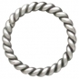 Small Sterling Silver Twisted Wire Circle Link 12x12mm