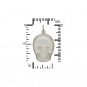Hand Carved Mother of Pearl Skull Pendant 26x15mm