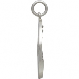 Sterling Silver Mountain Pendant with Bronze Star 24x18mm