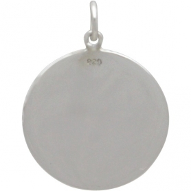 Sterling Silver Mountain Pendant with Bronze Star 24x18mm