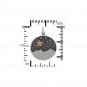 Sterling Silver Mountain Pendant with Bronze Star 24x18mm