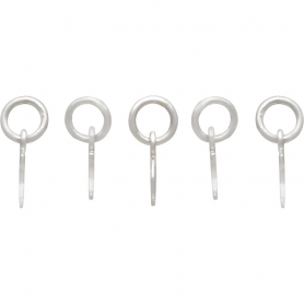 Sterling Silver Moon Phase Charm Set - 5 Moon Charms