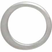 Sterling Silver Half Hammered Circle Links 7x7mm