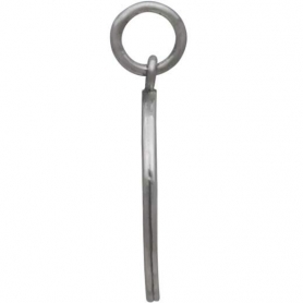 Silver Talisman Charm with Bronze Sun and Moon 21x15mm