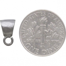 Silver Pendant Bail with Front Facing Open Ring 9x5mm