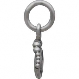 Sterling Silver Evil Eye Charm with Granulation 13x11mm