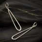 Sterling Silver Skinny Teardrop Link 32x5mm