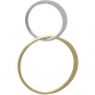 Mixed Metal Silver and Bronze 2 Circles Link 28x18mm