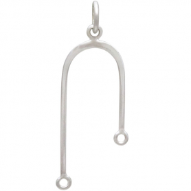 Sterling Silver Asymetrical Arch Link 31x12mm