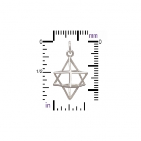 Sterling Silver Wire Merkaba Pendant 23x17mm