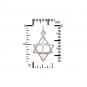 Sterling Silver Wire Merkaba Pendant 23x17mm