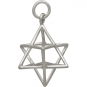 Sterling Silver Wire Merkaba Pendant 23x17mm