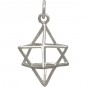 Sterling Silver Wire Merkaba Pendant 23x17mm
