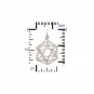 Sterling Silver Wire Icosahedron Pendant 21x15mm