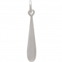 Sterling Silver Solid Teardrop Charm -24mm