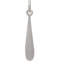 Sterling Silver Solid Teardrop Charm -24mm